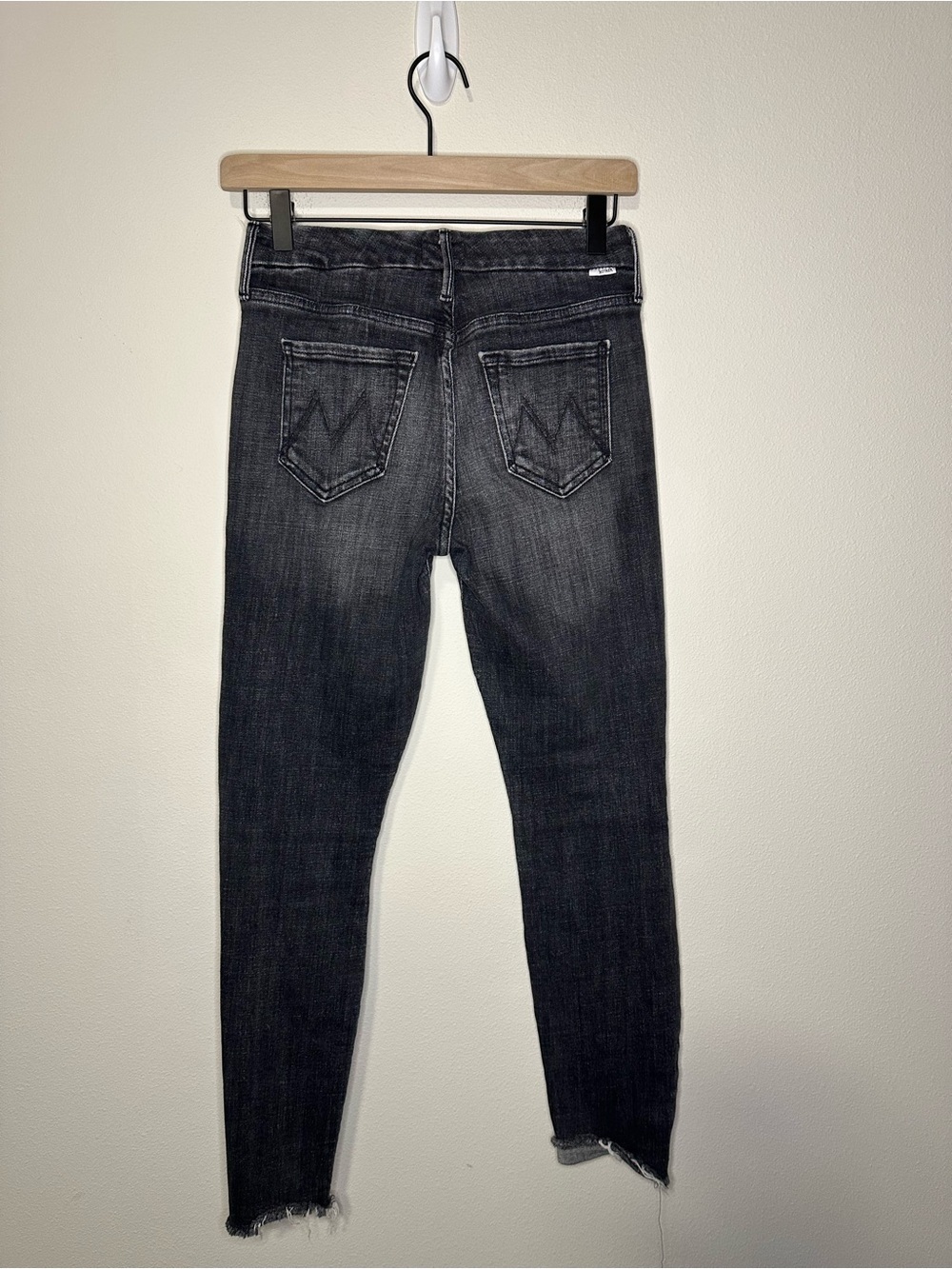 Mother the looker ankle fray stargazing wash skinny jeans cotton stretch size 25 - Picture 4 of 11